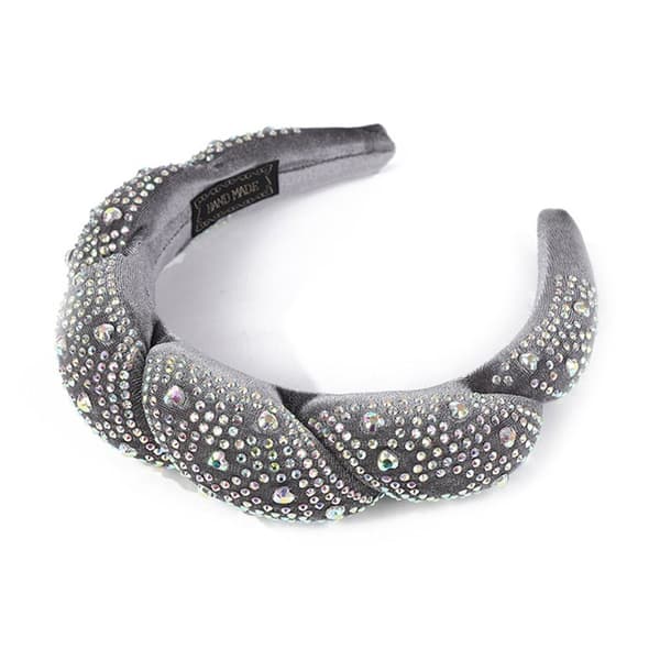 Mordely Rhinestone Sponge Pannband Flätade hårband SKY BLUE Sky Blue