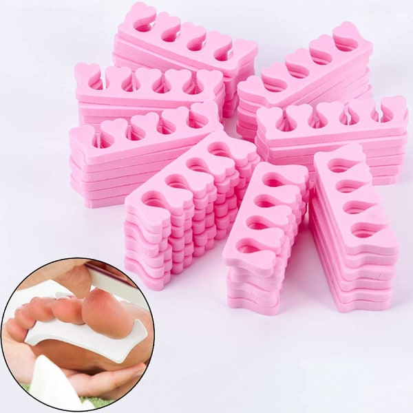 Mordely 50 Pieces Toe Separators And Finger Separators For Nail Polish, Soft Sponge Toe Separator Spacer Nail Art Manicure Pedicure Tools