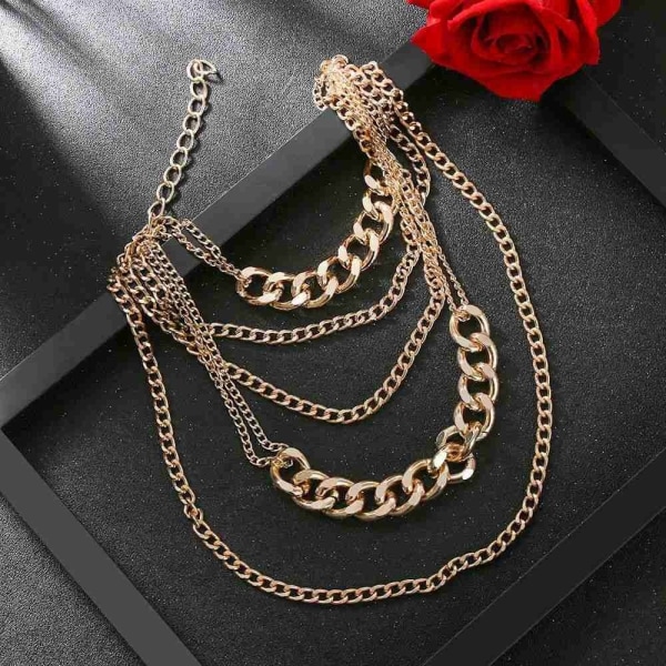Mordely Punk Halsband Hängsmycke Halsband GULD gold