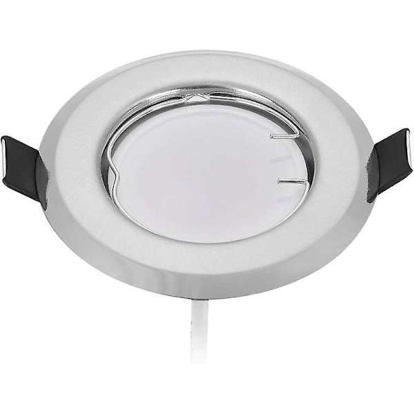 Set Of 3 Ultra Flat Recessed Led Spotlights With 3x5w Dimmable Bulb 220v Spot Module, Drilling 55mm, Dimmable, Warm White 3000k, 120 Beam Angle