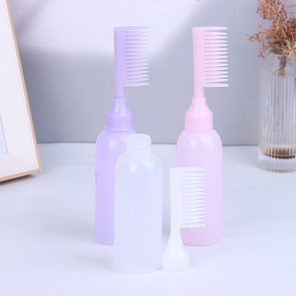150ml Plast Hårfärgning Kam Hårfärgningsflaskor Applika Pink
