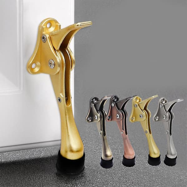 2023 Anti-collision Door Stopper Kicked Down Door Holder Thickened Plastic Buffer Silver L