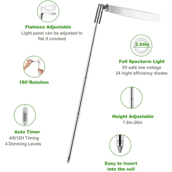 Mordely Grow Light-odlingslampa 3
