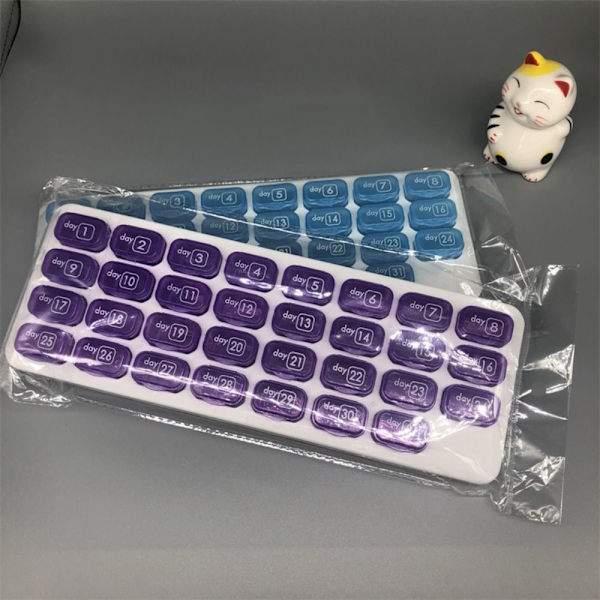Mordely 31 Grid Pills Box Pill Organizer GRÅ grey