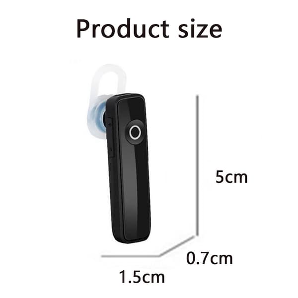 Mordely Bluetooth Headset Trådlösa mobiltelefoner Öronsnäcka