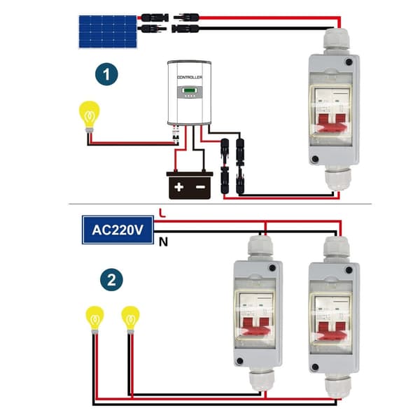 Mordely PV DC-frånkopplingsbrytare Solström Sink Load Switching Micro