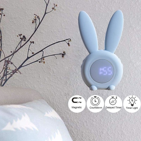 Mordely Children's Alarm Clock, Girls And Boys&#39; Bedroom, Children's Night Light, Touch Control And Snooze Charging Children's Alarm Clock