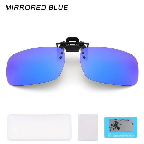 Mordely Clip-on solglasögon Polarized MIRRORED BLUE MIRRORED BLUE Mirrored Blue
