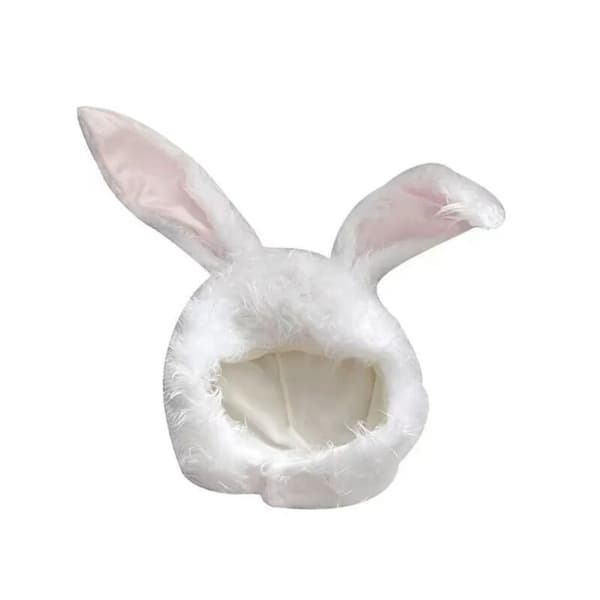 Mordely Bunny Ears Hat Öronlapp Cap VIT White