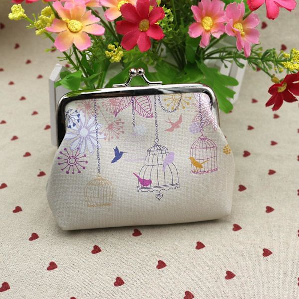 Pu Leather Coin Purse Cute Animal Wallet Bag Change Pouch Gifts For Women Kids Girls Key Holder A916-1023 Clock