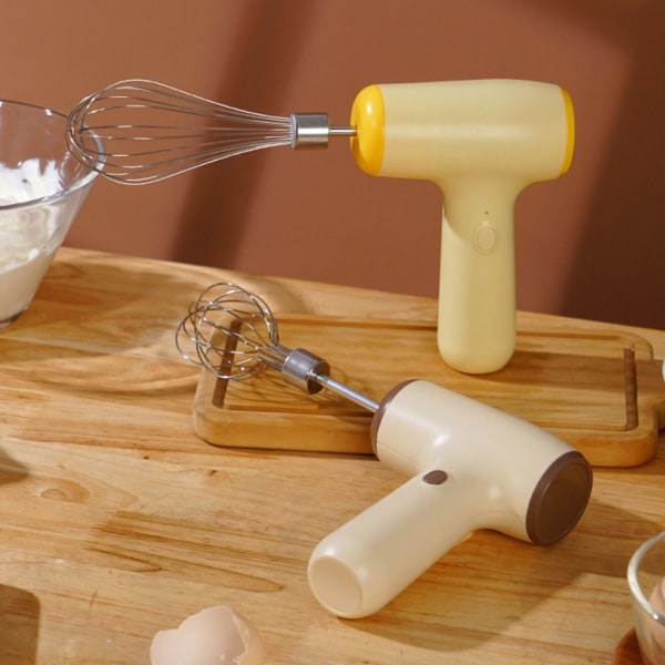 Mordely Äggvisp Matmixer GUL ENKEL STÖP ENSTAP Yellow Single Stick-Single Stick
