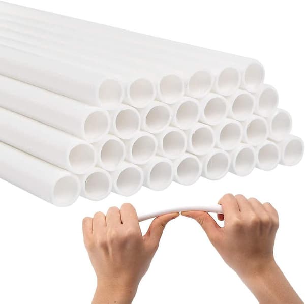 2023 30 Pieces White Plastic Cake Dowels, 24cm Reusable Cake Support Sticks For Multi-tier Cake Building