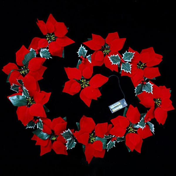 Led Christmas Lights String Safflower Flowers Fruit Leaf Decor green 2m