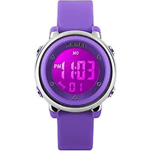 Kids Led Digital Electrical Luminescent Silicone Outdoor Sport Waterproof Alarm Children Dress Wrist Watch With Stopwatch For Boys