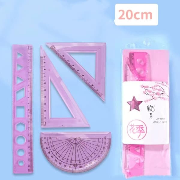Mordely 3 set flexibla okrossbara linjaler Linjal av plast