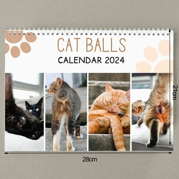Mordely Cats Buttholes Calendar 2024 Kalender Väggkalender