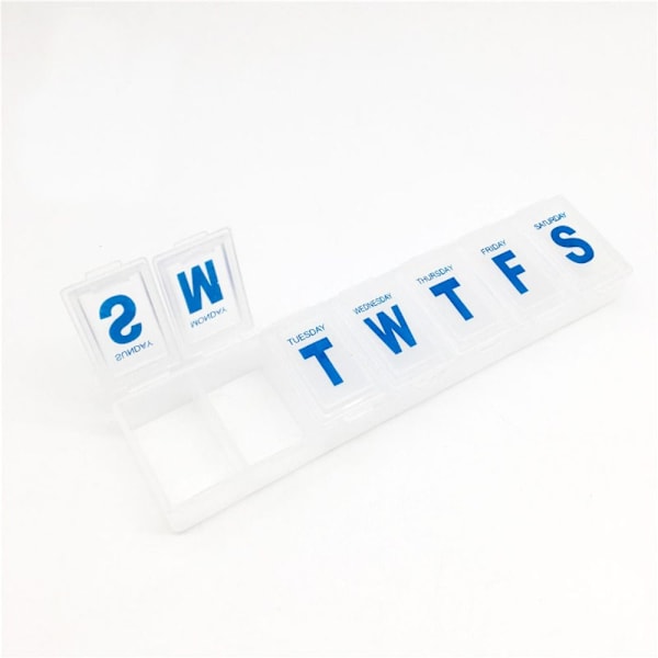 Mordely 7 Days Pill Box Tablettdispenser BLÅ blue