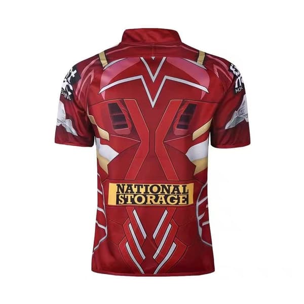 Mordely Brisbane Broncos Marvel Iron Man -tröja för män IC 2017 S