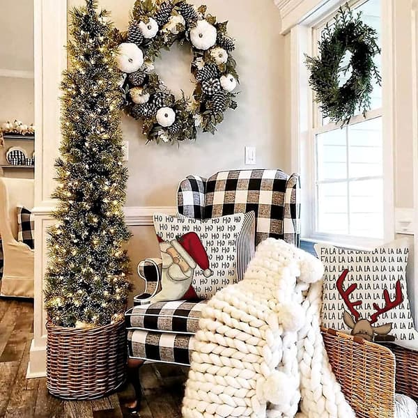 2023 Juldesign Cover 18X18 Throws Set med 4 vita