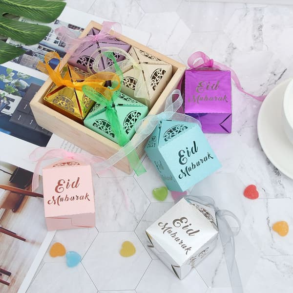 Mordely 10/20/50 st Eid Mubarak godislåda LJUSLILA 50 STK light purple 50pcs