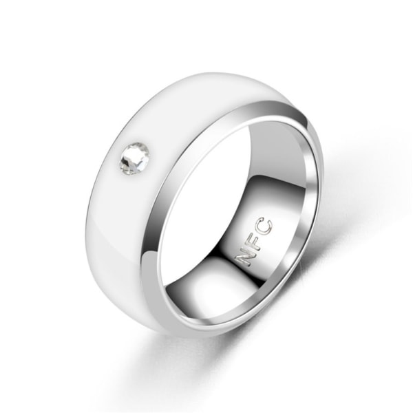 Mordely NFC Smart Ring Finger Digital Ring  10 10 WHITE 10-10