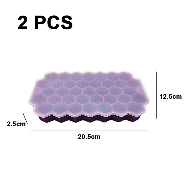 Mordely Ice Tray, Ice Tray For Making Hexagonal Ice, Includes 2 Trays