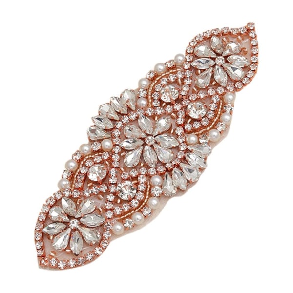 Mordely Kristalldekor Rhinestone Applikation ROSEGULD rose gold