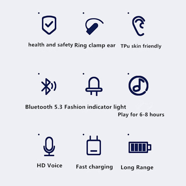Trådlösa hörlurar Bluetooth med mikrofon VIT White