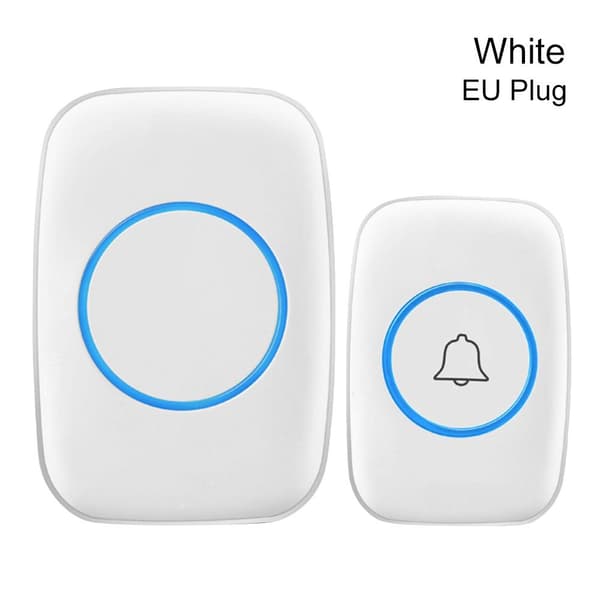 Mordely Trådlösa dörrklockor Sladdlös dörrklocka VIT EU EU White EU-EU