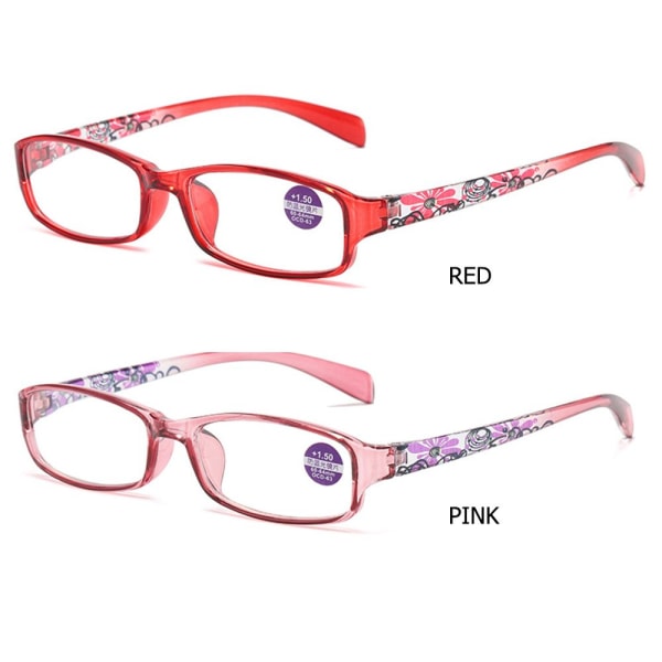 Mordely Läsglasögon Presbyopiska glasögon ROSA STYRKA +2,00 pink Strength +2.00-Strength +2.00