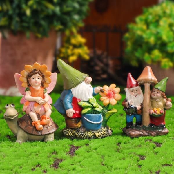 Miniatyr Gnome Figurine Roadsign Stol 4