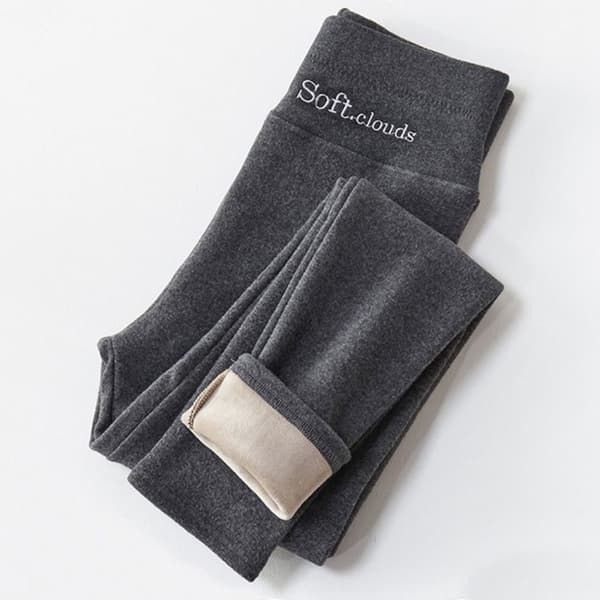 Fleecefodrade Leggings Vinter Leggings SVART Black 3XL
