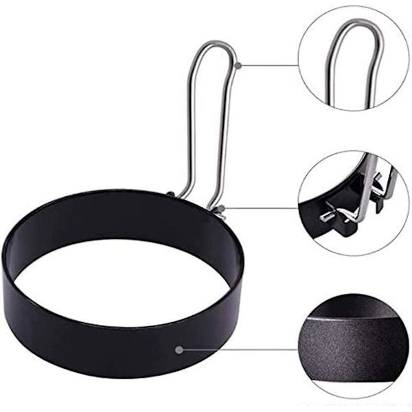 Piece Stainless Steel Egg Ring, Fried Egg Mold, Round Poached Egg, For Fried Eggs, Egg Rolls, Steaks, Pancakes Fried Egg Pancake Shape