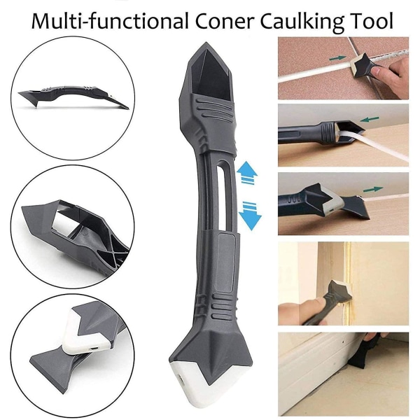 2023 3 In 1 Silicone Caulking Tools, Caulking Nozzle Kit Sealant Applicator Finishing Kit Kit Finishing Sealant Tool Scraper For Window Sink Gasket