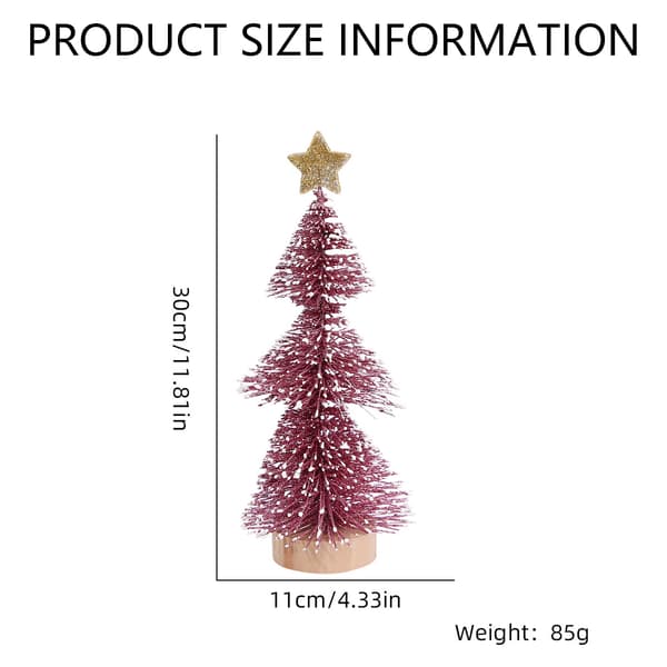 Mordely Mini julgransdekorationer Stjärna julgranar Träd 30CM