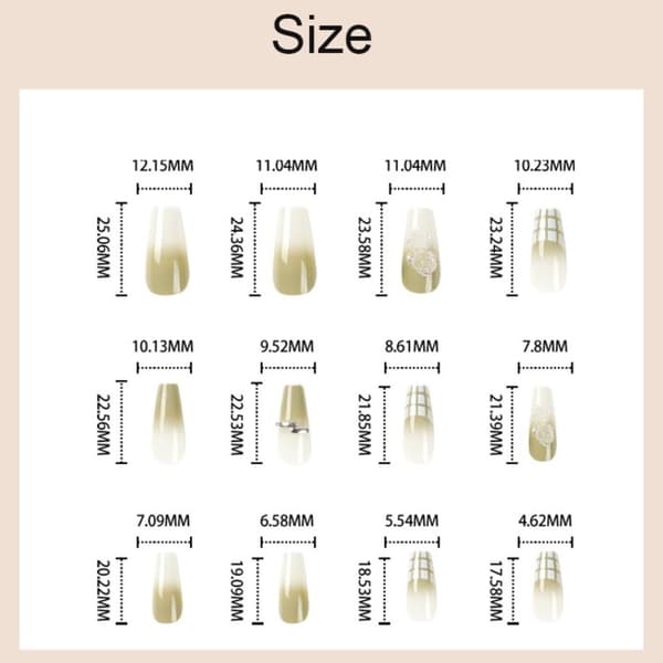 Mordely Fake Nails Long French 6