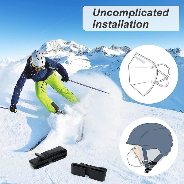 2023 10 Pack Mask Holders Ski Helmet Clip Holder To Attach Masks To The Helmet - Mask Extension Hook For Extending Masks, Mask Holders For Adults And