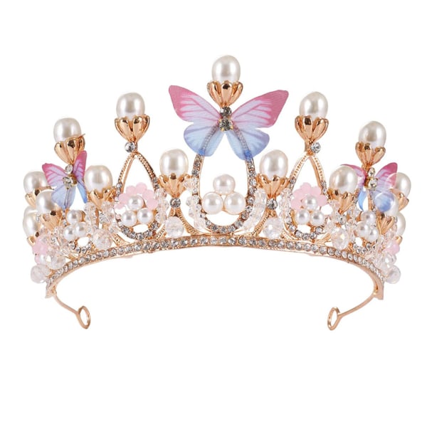 Mordely Princess Crown för flickor, födelsedag Crystal Crown