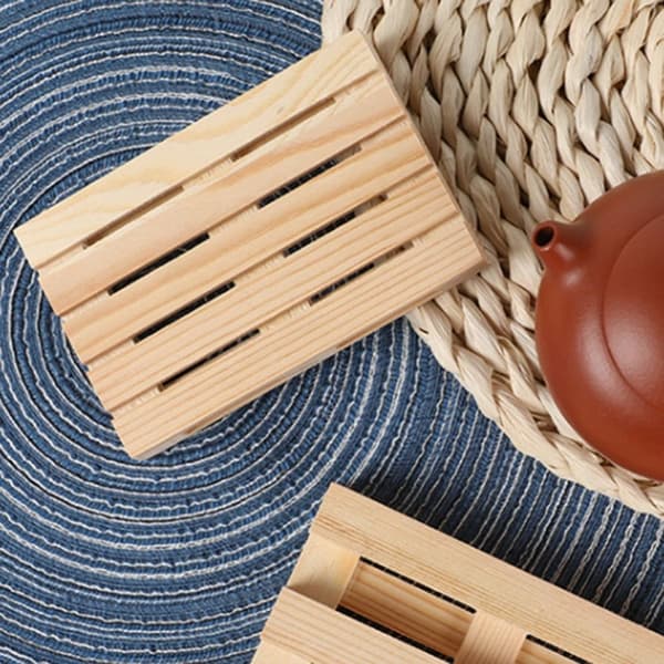 Mordely Trä Cup Coaster Mini Pall Drinks Isolering Pad wooden
