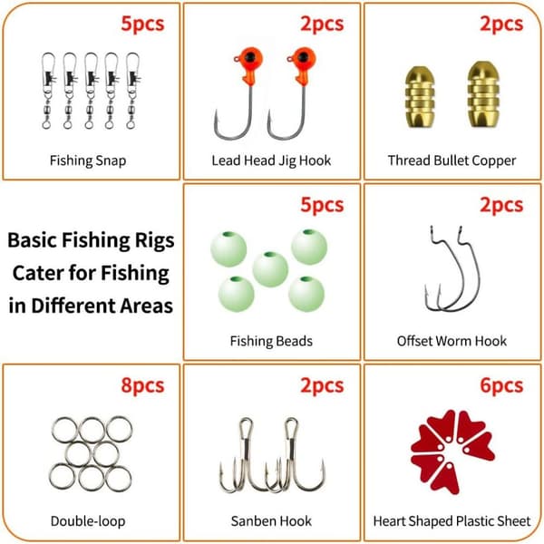 Mordely 78st Fiskedrag Set Luya Baits Kit Bulk fiskeredskap