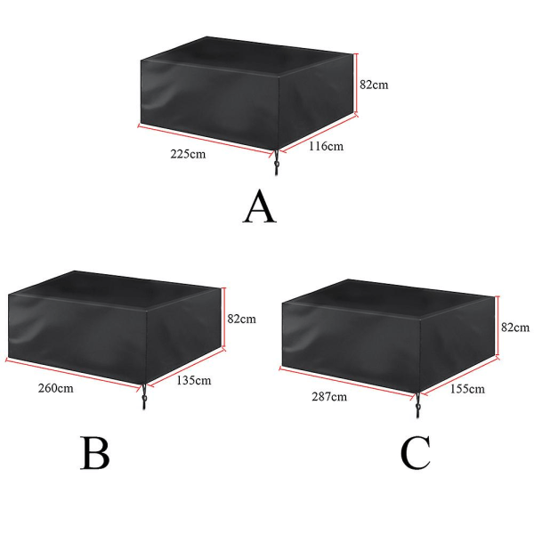 7ft Pool Table Dust Cover Furniture Waterproof Cover Black 225*116*82cm
