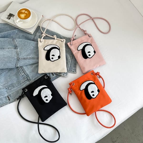 Mordely Panda Telefonväska Crossbody Väska VIT white