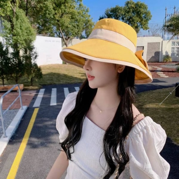 Mordely Bucket Hat Beach Cap GUL Yellow