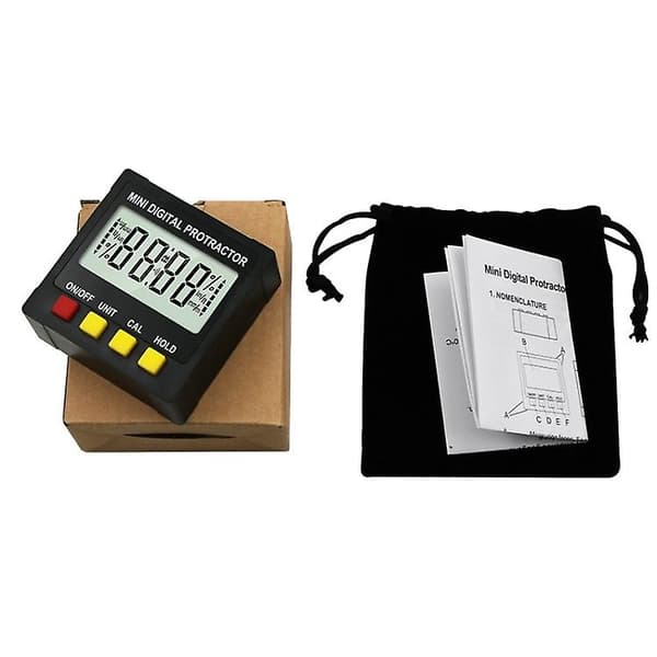 Electronic Digital Display Inclinometer Slope Level Meter Protractor Four-sided Magnetic Angle Ruler