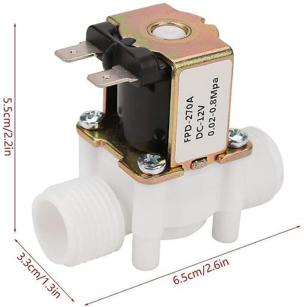 Dc12v N/c vattenmagnetventil G1/2 för vattendistribution