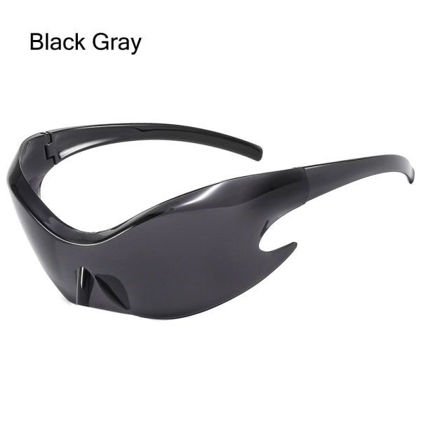 Sportsolglasögon 2000-talssolglasögon SVART GRÅ SVART GRÅ Black Gray