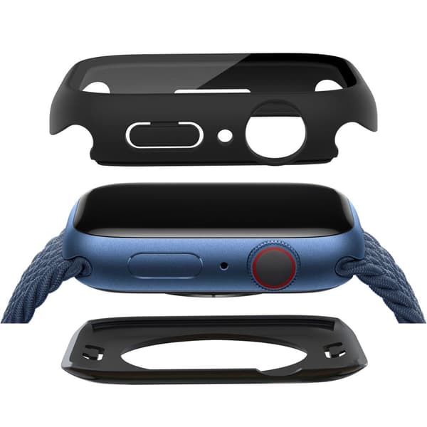 Mordely Vattentätt PC Case Guard Shell för Apple Watch Series 7 black 41mm
