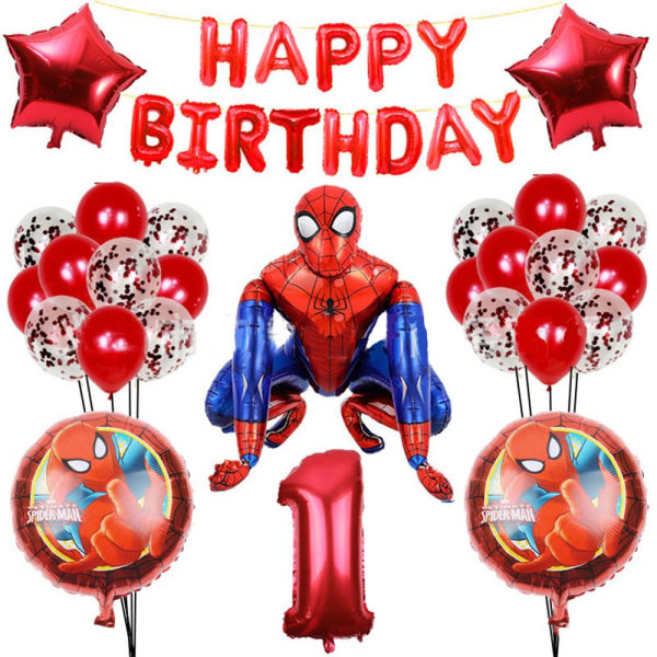 Mordely Spiderman Folieballonger Festdekoration 5