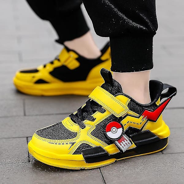 Mordely Childrens Shoes Cartoon Sneakers Running Shoes For Kids 700 Yellow 34