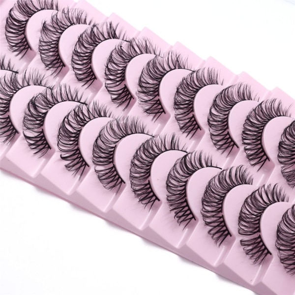 Mordely 10 Par Cluster Lashes Russian Strip Lashes D02